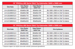 Lande Proline 400 Serisi LN-HL32U6080-BL-B 32U 600x800 Dikili Tip Kabinet